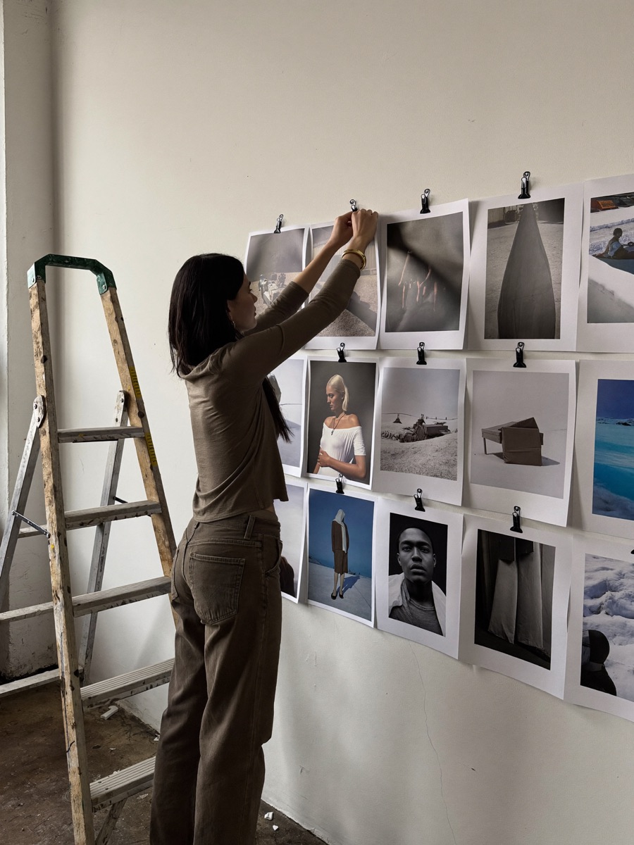 A rebuilt site preview pinned to a wall