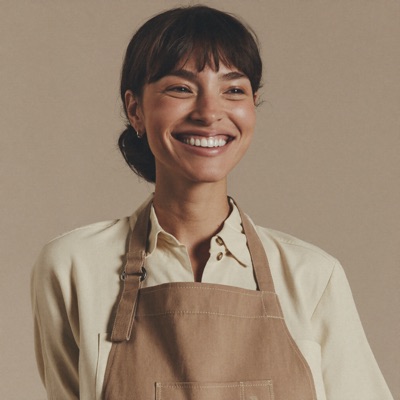 Portrait of the founder in a linen apron
